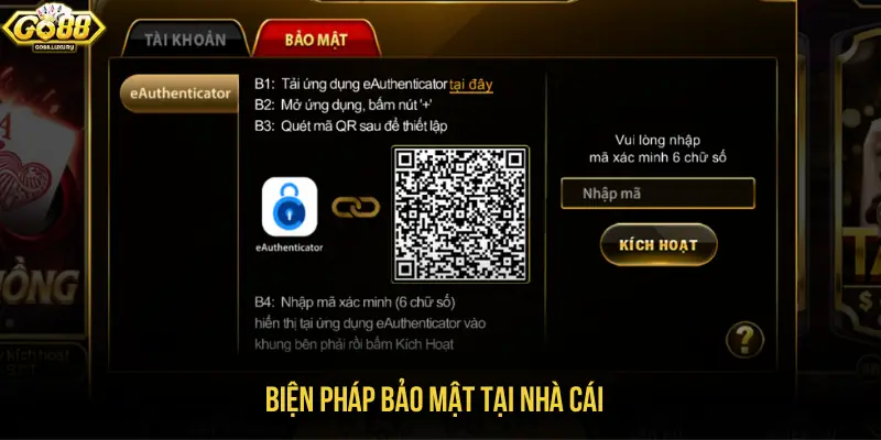Biện pháp bảo mật tại nhà cái