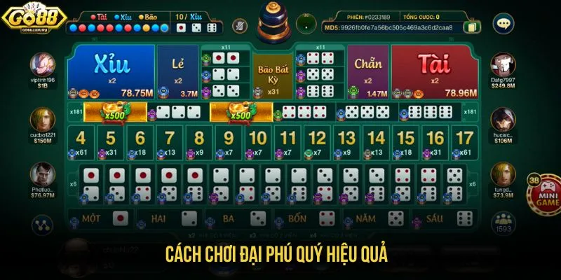 Cách chơi Đại Phú Quý hiệu quả