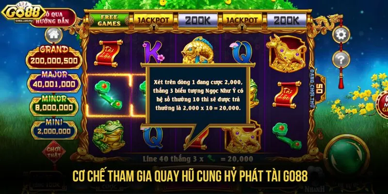 Cơ chế tham gia quay hũ Cung Hỷ Phát Tài GO88 