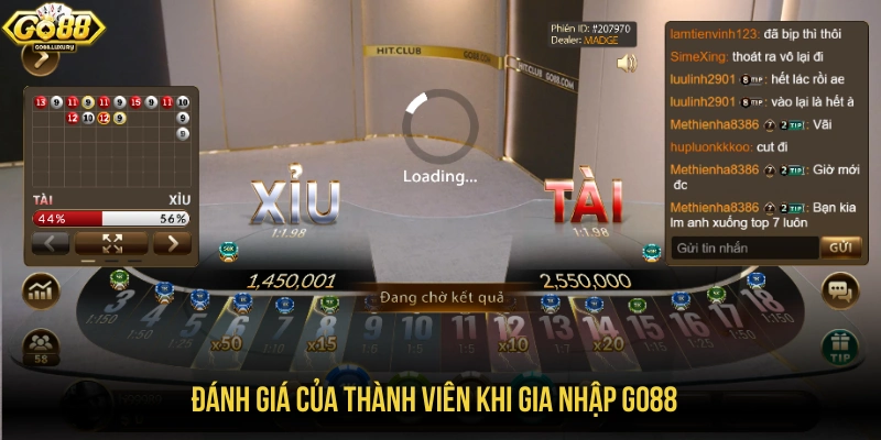 Đánh giá của người chơi khi gia nhập GO88 
